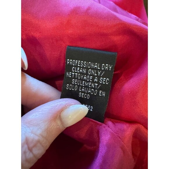 Jill Stuart Dress Women 0 Hot Pink V Neck Twisted Back Sleeveless Gown NWT Party - Picture 13 of 13